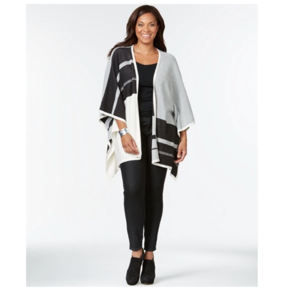 1 Left -2X NYDJ Plus Cashmere Blend Cardigan Shawl - Picture 2 of 5